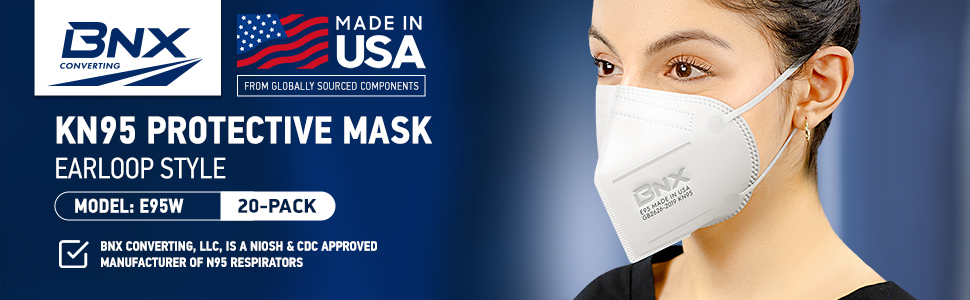 BNX N95 Mask Respirators & KN95 Mask Manufacturer - Made in USA