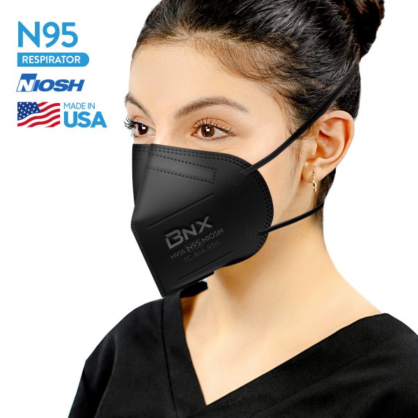 BNX N95 Mask Respirator (NIOSH) (Model H95B), Black BNX Converting LLC.