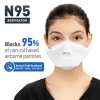 BNX N95 Mask Respirator Duckbill (NIOSH) (Model: A96-2W), White - Image 3