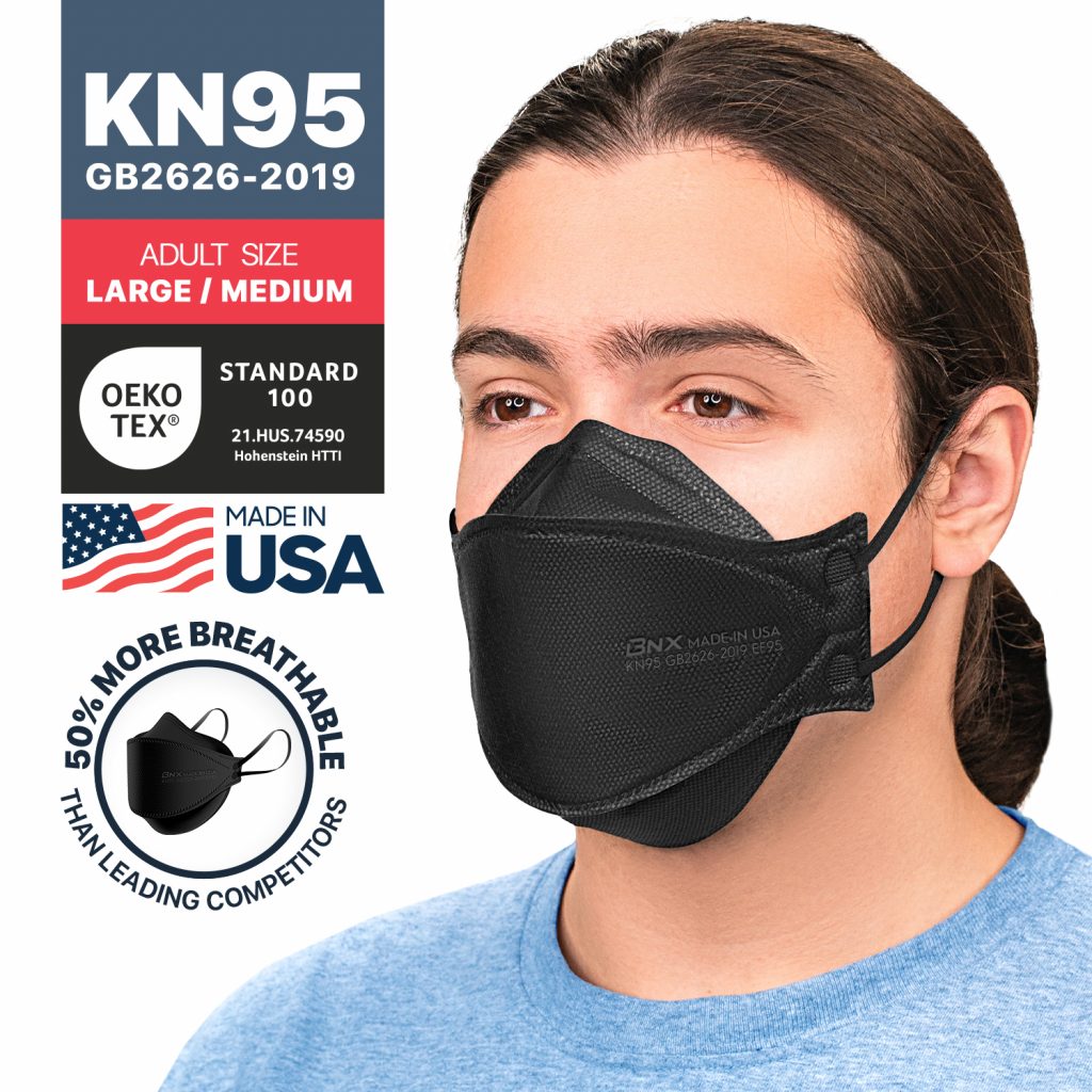 BNX 20-Pack KN95 Face Masks, Disposable Particulate KN95 Mask Made in ...